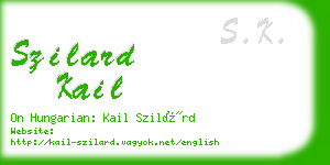 szilard kail business card